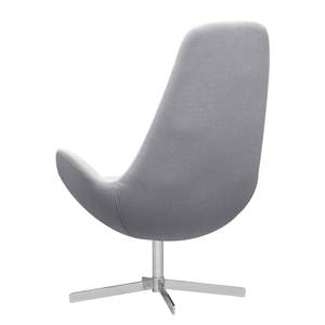 Fauteuil Houston I geweven stof Geweven stof Saia: Lichtgrijs - Chrome