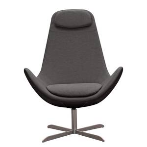 Fauteuil Houston I Tissu Tissu Anda II : Anthracite - Acier inoxydable