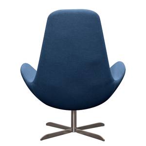 Fauteuil Houston I geweven stof Geweven stof Anda II: Blauw - Roestvrij staal