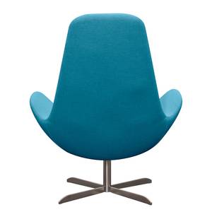 Fauteuil Houston I geweven stof Geweven stof Anda II: Turquoise - Roestvrij staal