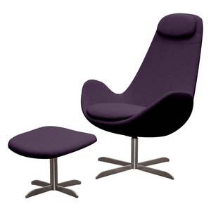 Fauteuil Houston I Tissu Tissu Anda II : Violet - Acier inoxydable