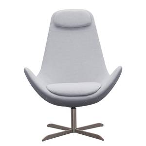 Fauteuil Houston I Tissu Tissu Milan : Gris clair - Acier inoxydable