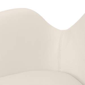 Fauteuil Houston II Cuir véritable Cuir véritable Neka : Crème - Chrome