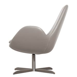 Fauteuil Houston II Cuir véritable Cuir véritable Neka : Gris clair - Acier inoxydable