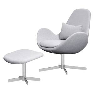 Fauteuil HOUSTON Geweven stof Saia: Lichtgrijs