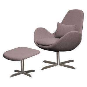 Fauteuil HOUSTON Geweven stof Milan: Grijs-Marron