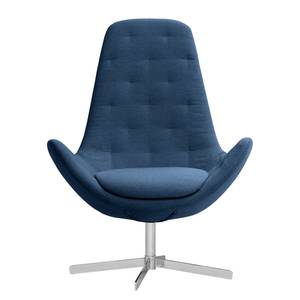 Fauteuil Houston III geweven stof Geweven stof Anda II: Blauw - Chrome