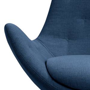 Fauteuil Houston III geweven stof Geweven stof Anda II: Blauw - Chrome