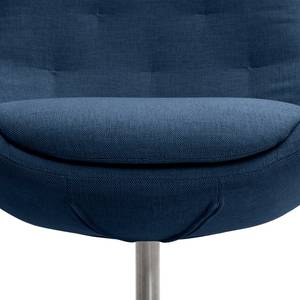 Fauteuil Houston III geweven stof Geweven stof Anda II: Blauw - Chrome