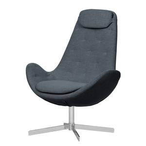 Fauteuil Houston III geweven stof Geweven stof Anda II: Grijs - Chrome