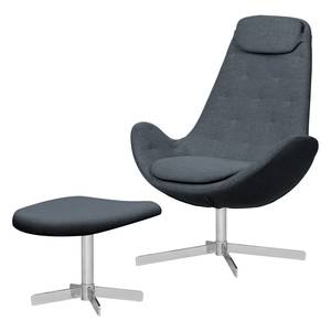 Fauteuil Houston III geweven stof Geweven stof Anda II: Grijs - Chrome