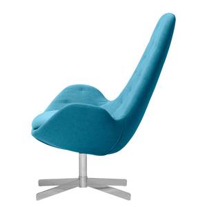 Fauteuil Houston III geweven stof Geweven stof Anda II: Turquoise - Chrome