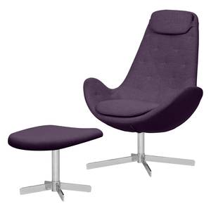 Fauteuil Houston III geweven stof Geweven stof Anda II: Paars - Chrome