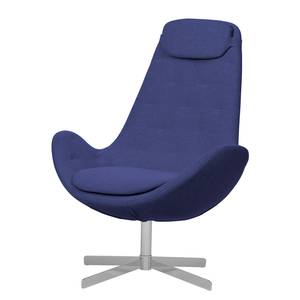 Sessel Houston III Webstoff Webstoff Milan: Dunkelblau - Chrom