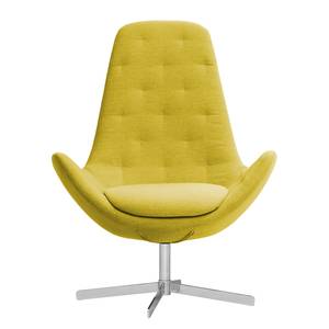 Fauteuil Houston III geweven stof Geweven stof Milan: Geel - Chrome