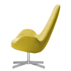 Fauteuil Houston III Tissu Tissu Milan : Jaune - Chrome