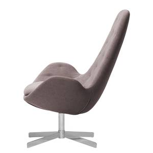 Fauteuil Houston III Tissu Tissu Milan : Gris-Marron - Chrome