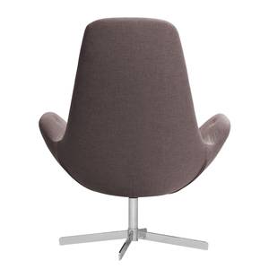 Fauteuil Houston III Tissu Tissu Milan : Gris-Marron - Chrome