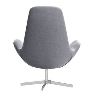 Fauteuil Houston III Tissu Tissu Saia: Gris clair - Chrome