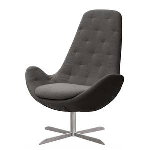 Fauteuil Houston III Tissu Tissu Anda II : Anthracite - Acier inoxydable