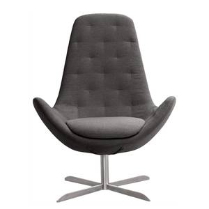 Fauteuil Houston III Tissu Tissu Anda II : Anthracite - Acier inoxydable