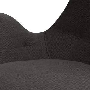 Fauteuil Houston III Tissu Tissu Anda II : Anthracite - Acier inoxydable