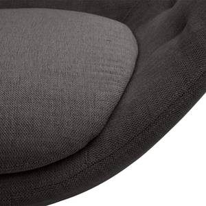 Fauteuil Houston III Tissu Tissu Anda II : Anthracite - Acier inoxydable