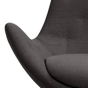 Fauteuil Houston III Tissu Tissu Anda II : Anthracite - Acier inoxydable