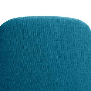 Fauteuil Houston III geweven stof Geweven stof Anda II: Turquoise - Roestvrij staal