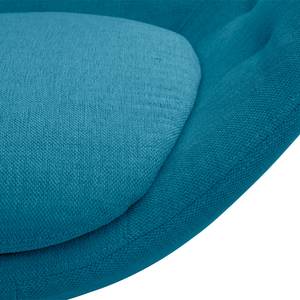 Fauteuil Houston III geweven stof Geweven stof Anda II: Turquoise - Roestvrij staal