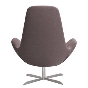 Fauteuil Houston III Tissu Tissu Milan : Gris-Marron - Acier inoxydable