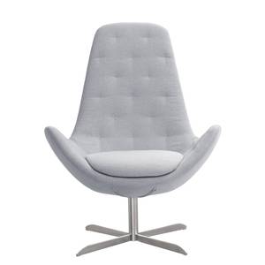 Fauteuil Houston III Tissu Tissu Milan : Gris clair - Acier inoxydable