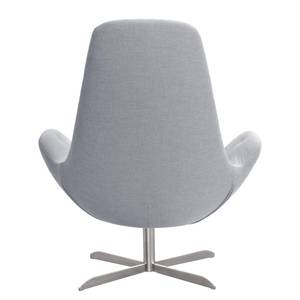 Fauteuil Houston III Tissu Tissu Milan : Gris clair - Acier inoxydable