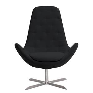 Fauteuil Houston III Tissu Tissu Saia: Anthracite - Acier inoxydable