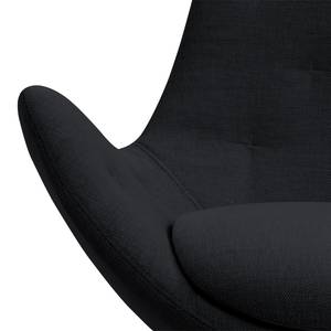 Fauteuil Houston III Tissu Tissu Saia: Anthracite - Acier inoxydable