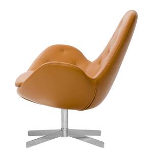 Sessel Houston IV Echtleder Echtleder Neka: Cognac - Chrom