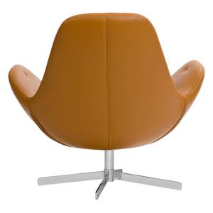 Sessel Houston IV Echtleder Echtleder Neka: Cognac - Chrom