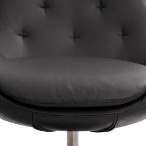 Fauteuil Houston IV echt leer Echt leer Neka: Grijs - Chrome