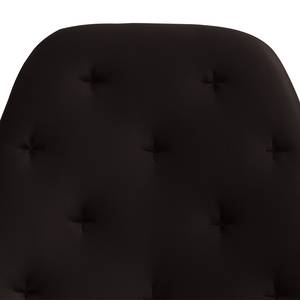 Fauteuil Houston IV Cuir véritable Cuir véritable Neka : Marron foncé - Acier inoxydable