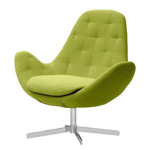 Fauteuil Houston IV geweven stof Geweven stof Anda II: Groen - Chrome