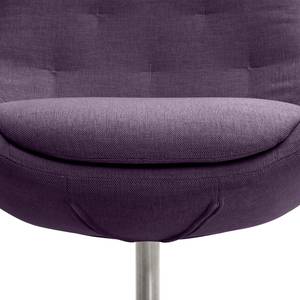 Fauteuil Houston IV geweven stof Geweven stof Anda II: Paars - Chrome