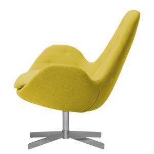 Fauteuil Houston IV Tissu Tissu Milan : Jaune - Chrome