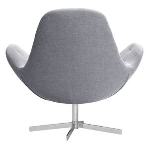 Fauteuil Houston IV Tissu Tissu Saia: Gris clair - Chrome