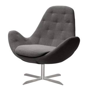 Fauteuil Houston IV Tissu Tissu Anda II : Anthracite - Acier inoxydable