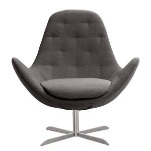 Fauteuil Houston IV Tissu Tissu Anda II : Anthracite - Acier inoxydable