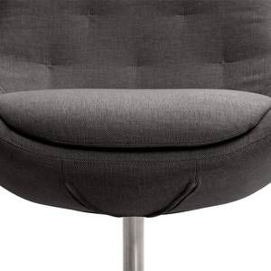 Fauteuil Houston IV Tissu Tissu Anda II : Anthracite - Acier inoxydable