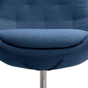 Fauteuil Houston IV geweven stof Geweven stof Anda II: Blauw - Roestvrij staal