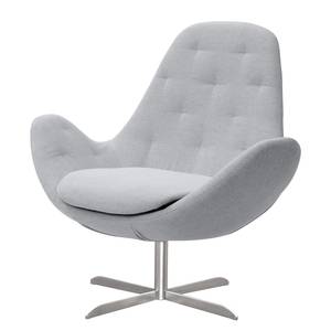 Sessel Houston IV Webstoff Webstoff Anda II: Silber - Edelstahl