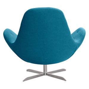 Fauteuil Houston IV geweven stof Geweven stof Anda II: Turquoise - Roestvrij staal