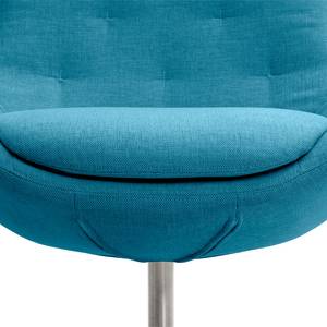 Fauteuil Houston IV geweven stof Geweven stof Anda II: Turquoise - Roestvrij staal